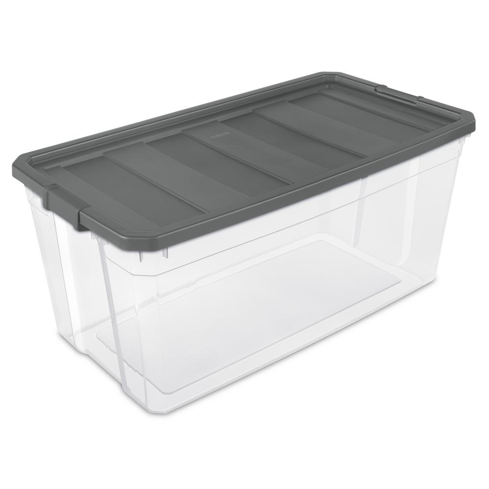 Sterilite 50 Gal Stacker Box 14791a20 The Home Depot Sterilite 50 Gal Stacker Box 14791a20