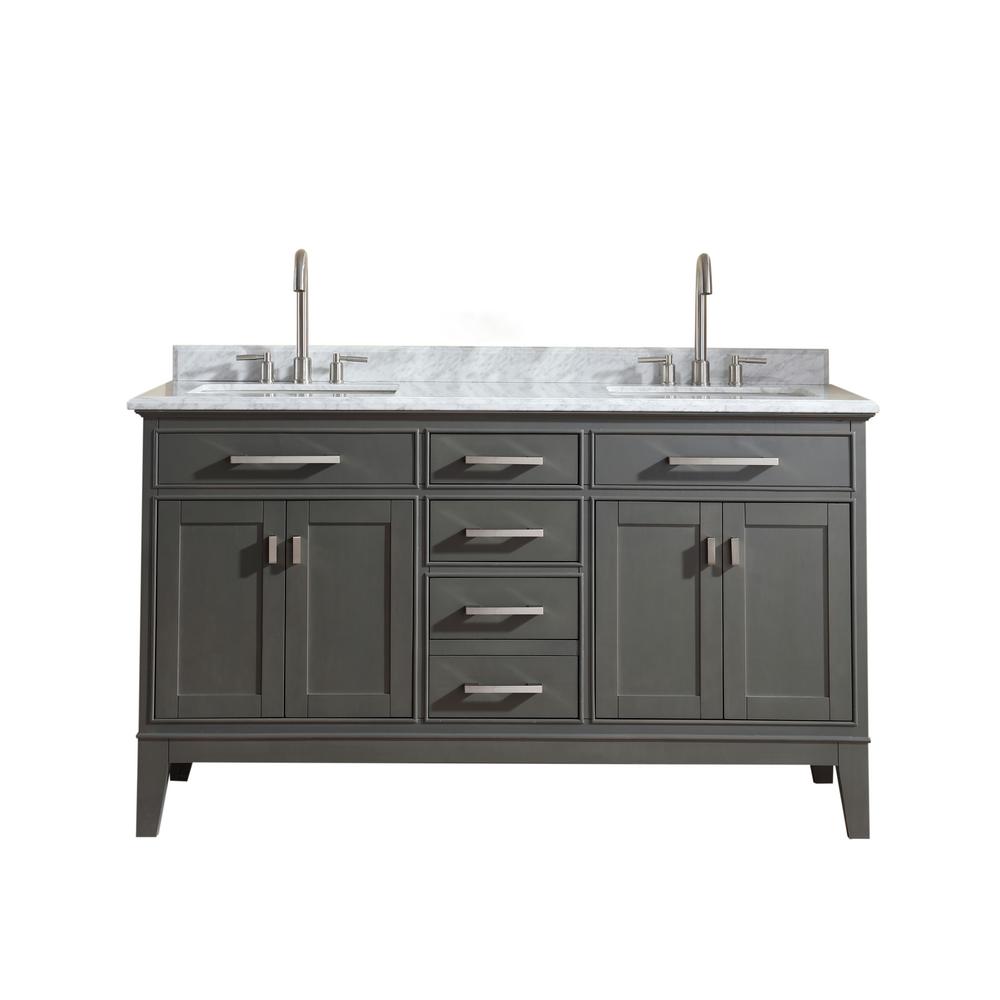 Ari Kitchen and Bath Danny 60 in. W x 22 in. D x 34.5 in H Bath Vanity