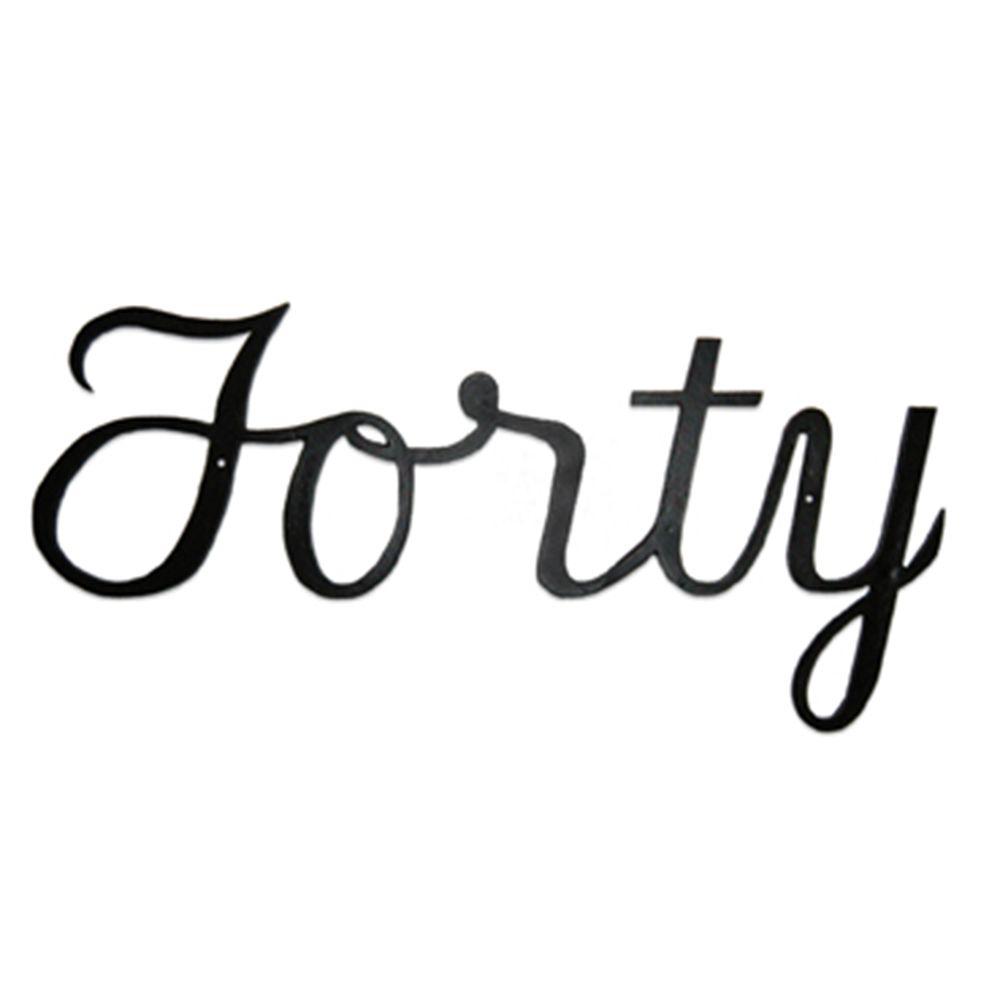 Montague Metal Products 5.25 in. Aluminum Script House Number FortySHN