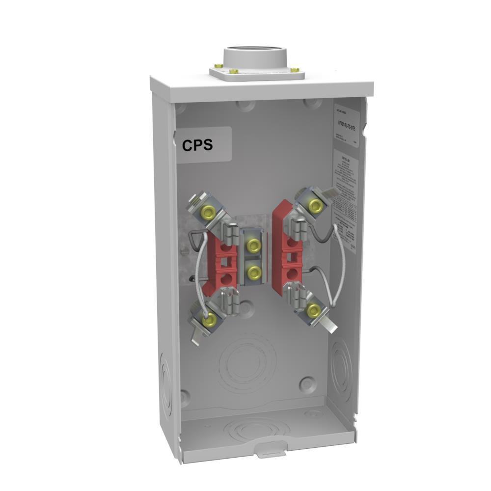 Milbank 200 Amp 4Terminal Ringless Overhead Horn Bypass Meter Socket