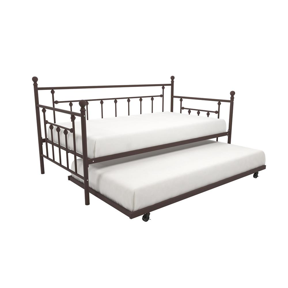 DHP Manila Metal Daybed and Trundle, Twin/Twin Size, Bronze