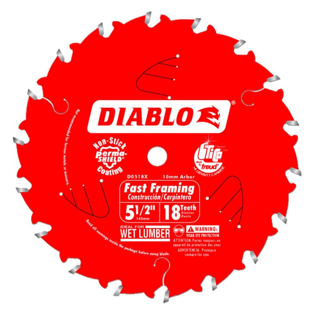 5 1/2 diablo Diablo 1/2 D0518X 18 Blade Saw in.  The  Framing Teeth 5 x