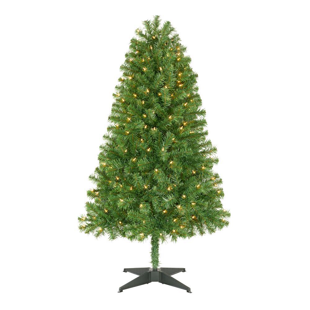 Home Accents Holiday 5 Ft Woodtrail Norway Spruce Pre Lit Artificial Christmas Tree With 200 Lights 6050 370 200l The Home Depot