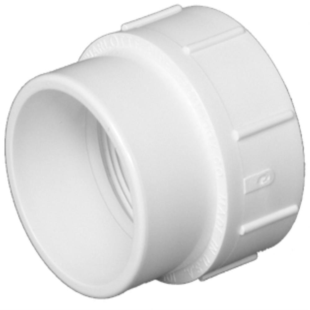 Charlotte Pipe 3 in. PVC DWV Fitting Cleanout Adapter-PVC001051000HD