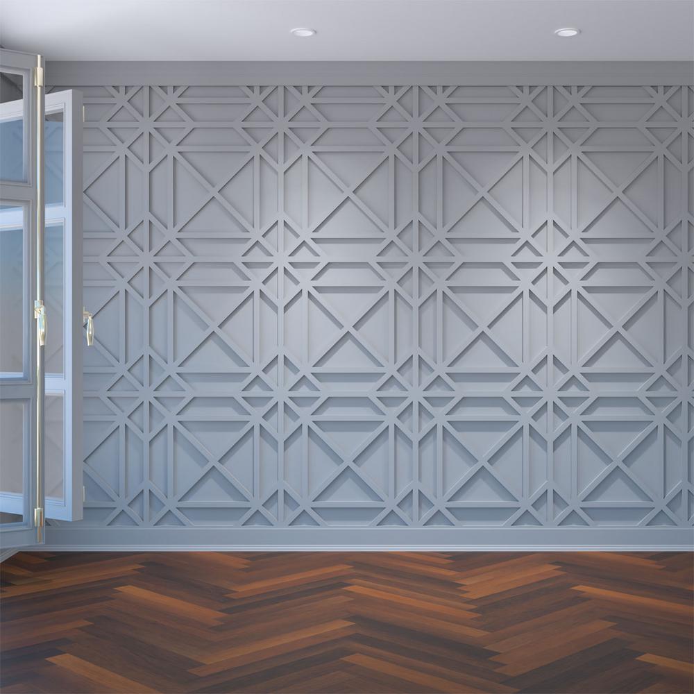 Ekena Millwork 3/8" x 233/8" x 233/8" Buxton Decorative Fretwork Wall Panels in Architectural