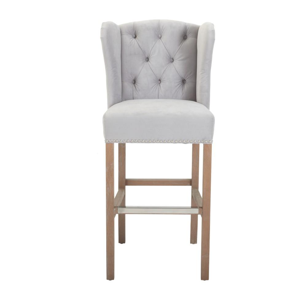 Madelyn Counter Stool Stone Wash Fog Velvet Grey Kitchen | home decorators madelyn 31 25 in fog velvet cushioned bar Madelyn Counter Stool Stone Wash Fog Velvet Grey Kitchen | home decorators madelyn 31 25 in fog velvet cushioned bar