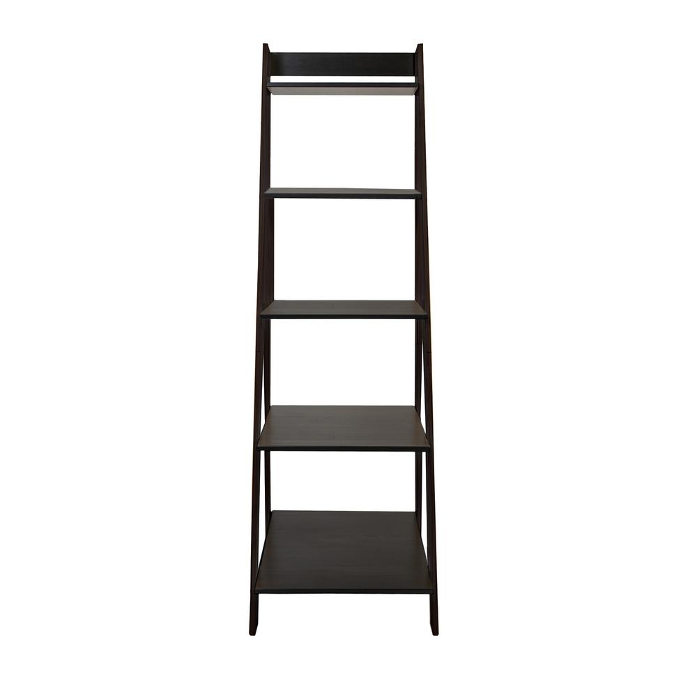 Adeptus Split 5 Shelf Ladder Unit Black 95078 The Home Depot