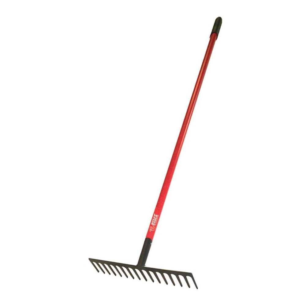 Bully Tools 66 inch W 14-Tine Level Head Rake with Fiberglass Handle by Bully Tools