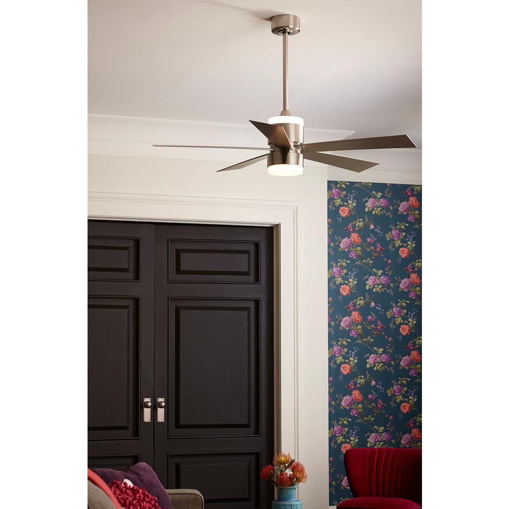 Fanimation Torch 52 In Integrated Led Brushed Nickel Ceiling Fan Brushed Nickel Ceiling Fan