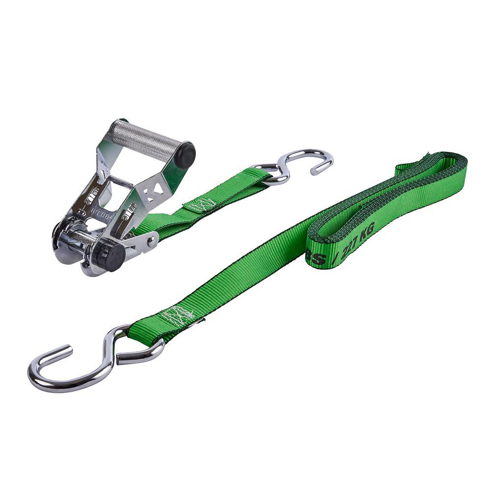 Keeper 14 ft. x 1 in. Chrome Ratchet Tie Down (2-Pack)-85426 - The Home ...