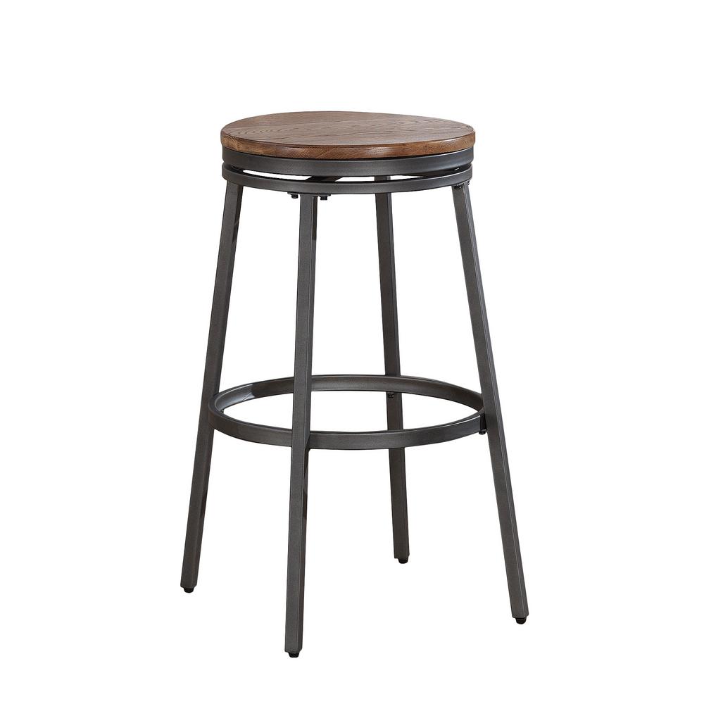 American Woodcrafters Filmore 25 In Grey Swivel Counter Stool B1 101 25w The Home Depot