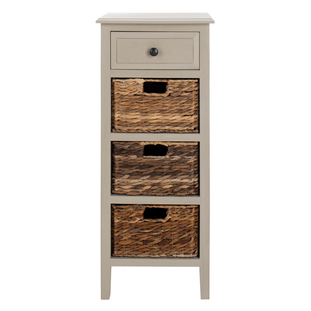 Safavieh Michaela Vintage Grey Storage Side Table Amh5744d The