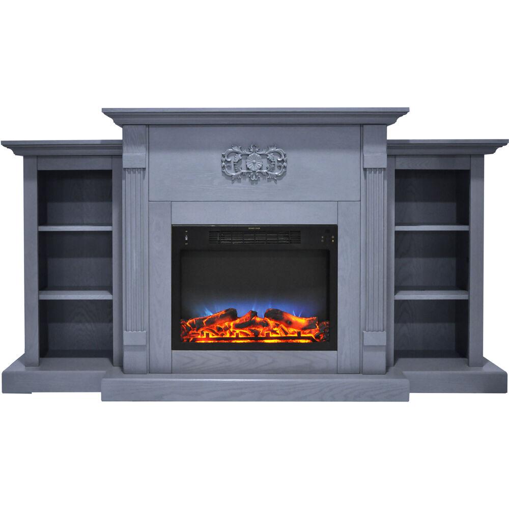 Hidden Storage Electric Fireplaces Fireplaces The Home Depot