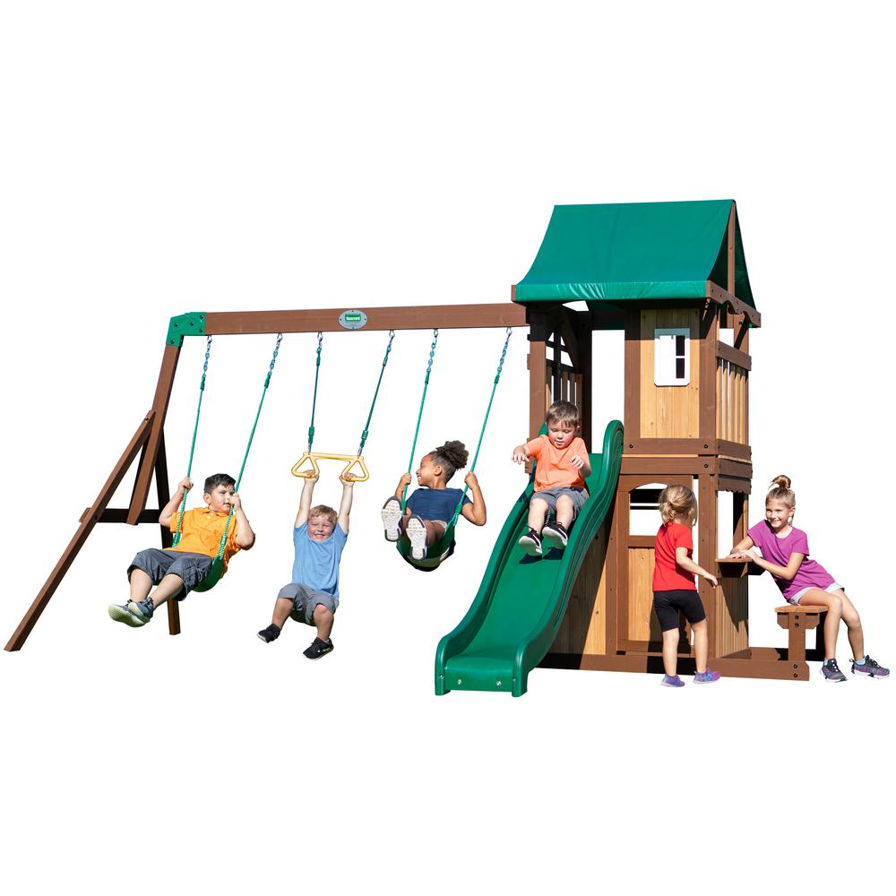 backyard wooden swing sets