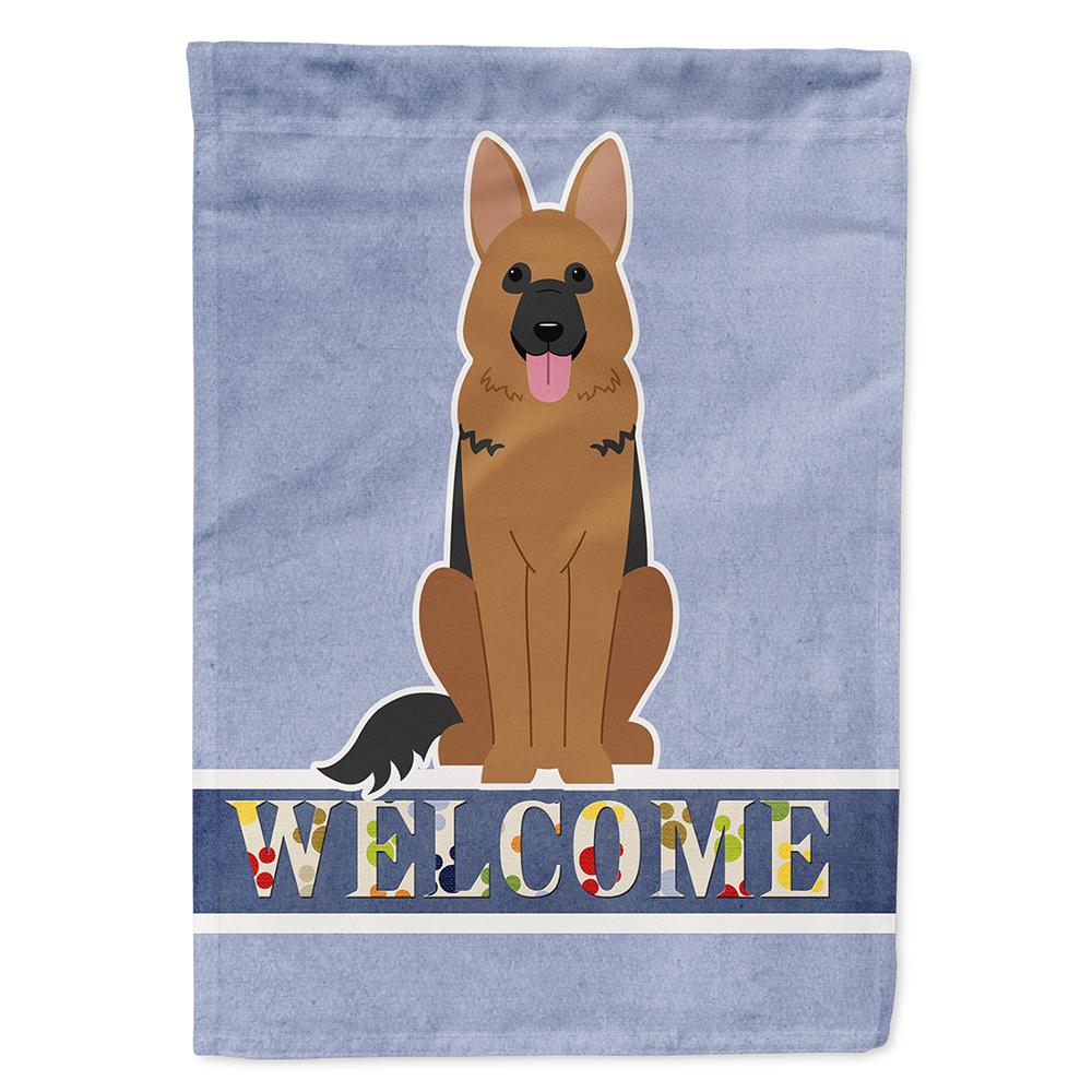 Caroline S Treasures 28 In X 40 In Polyester German Shepherd Welcome Flag Canvas House Size 2 Sided Heavyweight Bb5648chf The Home Depot