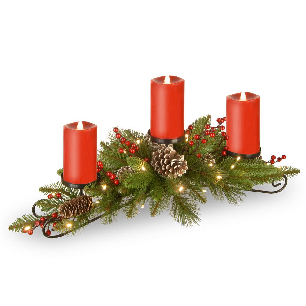 Christmas Candles Holders Indoor Christmas Decorations The Home Depot