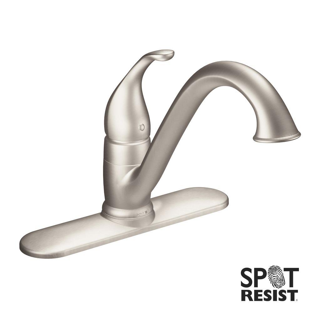 Moen Camerist Single Handle Standard Kitchen Faucet In Spot Resist Stainless