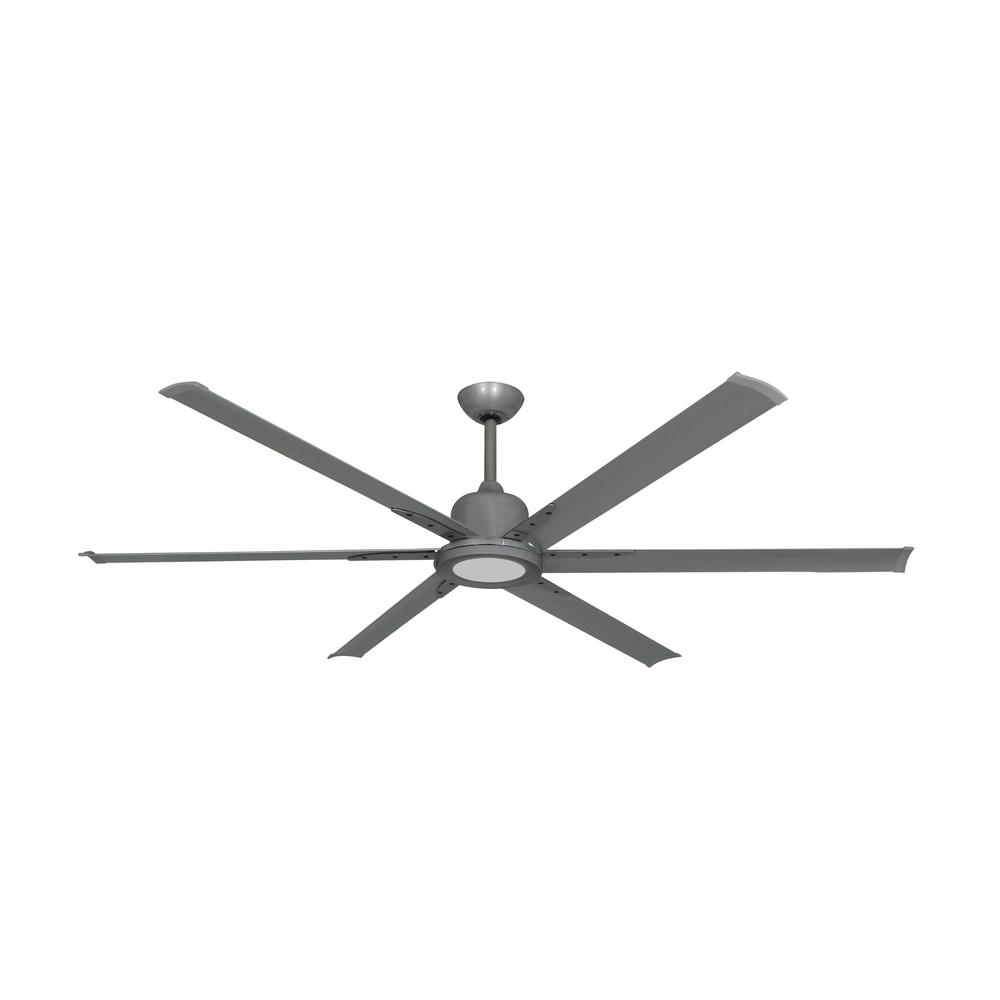 Troposair Titan Ii 72 In Led Indoor Outdoor Brushed Nickel Ceiling Fan With Remote Control