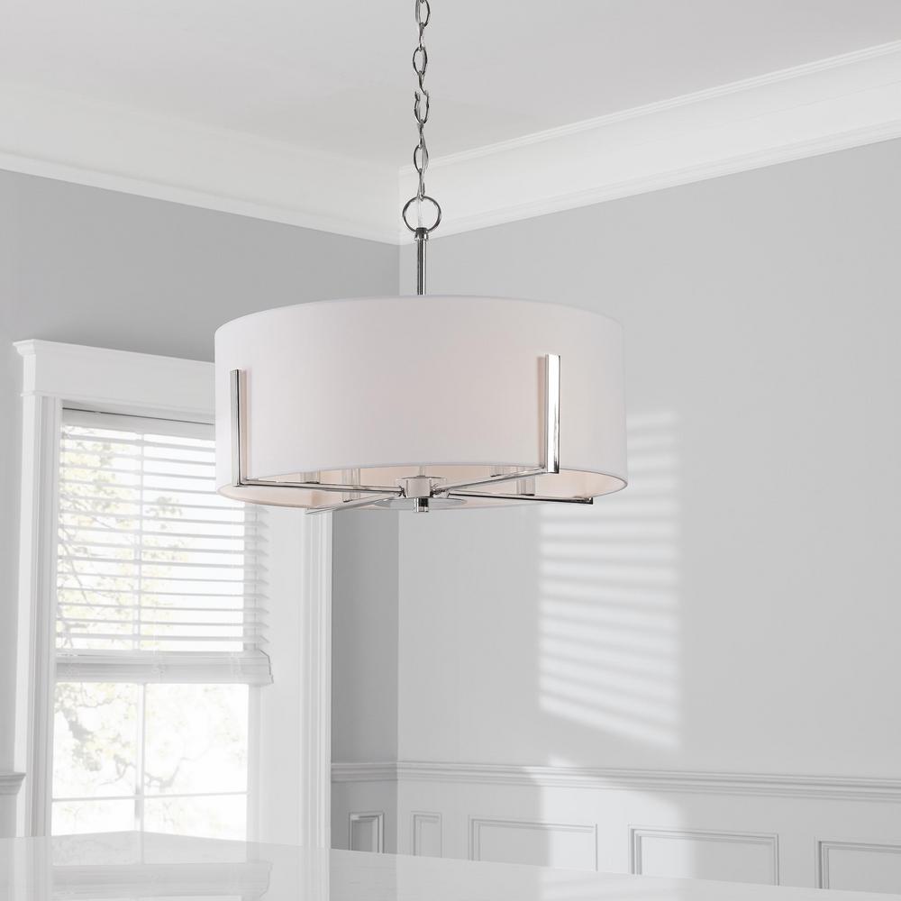 Home Decorators Collection Manhattan 4 Light Polished Nickel Chandelier With White Drum Shade Hd 1537pn The Depot - White Drum Shade For Chandelier Home Decorators Collection Manhattan 4 Light Polished Nickel Chandelier With White Drum Shade Hd 1537pn The Depot - White Drum Shade For Chandelier