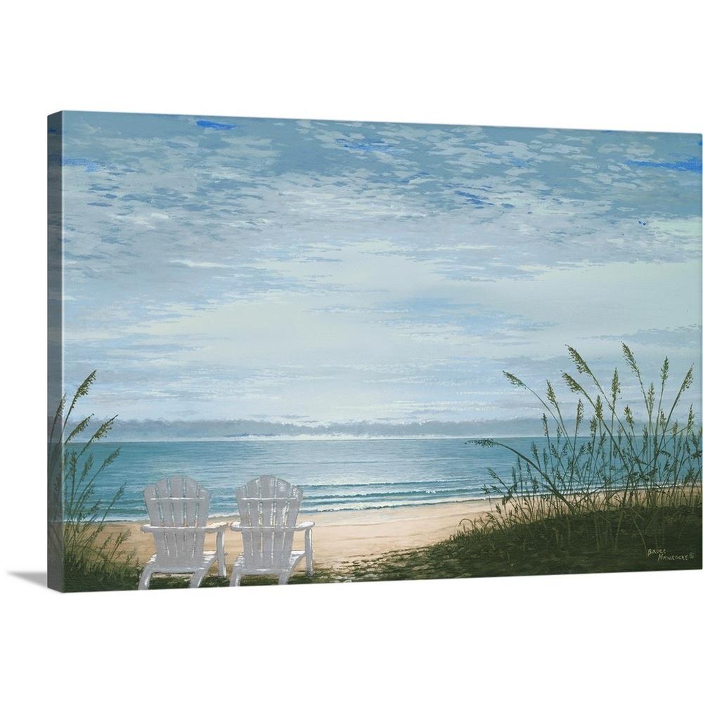 Greatbigcanvas Beach Chairs By Bruce Nawrocke Canvas Wall Art 2372814 24 36x24 The Home Depot
