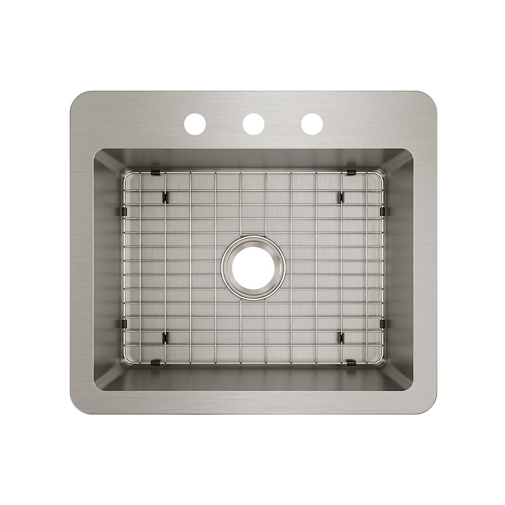 Photo 1 of Elkay Avenue Stainless Steel Drop-In/Undermount 25 in. Single Bowl Kitchen Sink with Bottom Grid