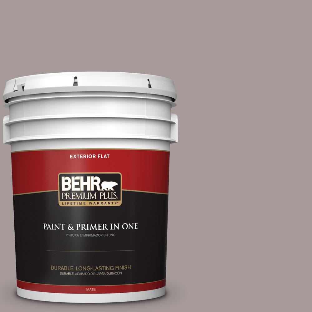 BEHR Premium Plus 5gal. 100E2 Mauve Mist Flat Exterior Paint405005