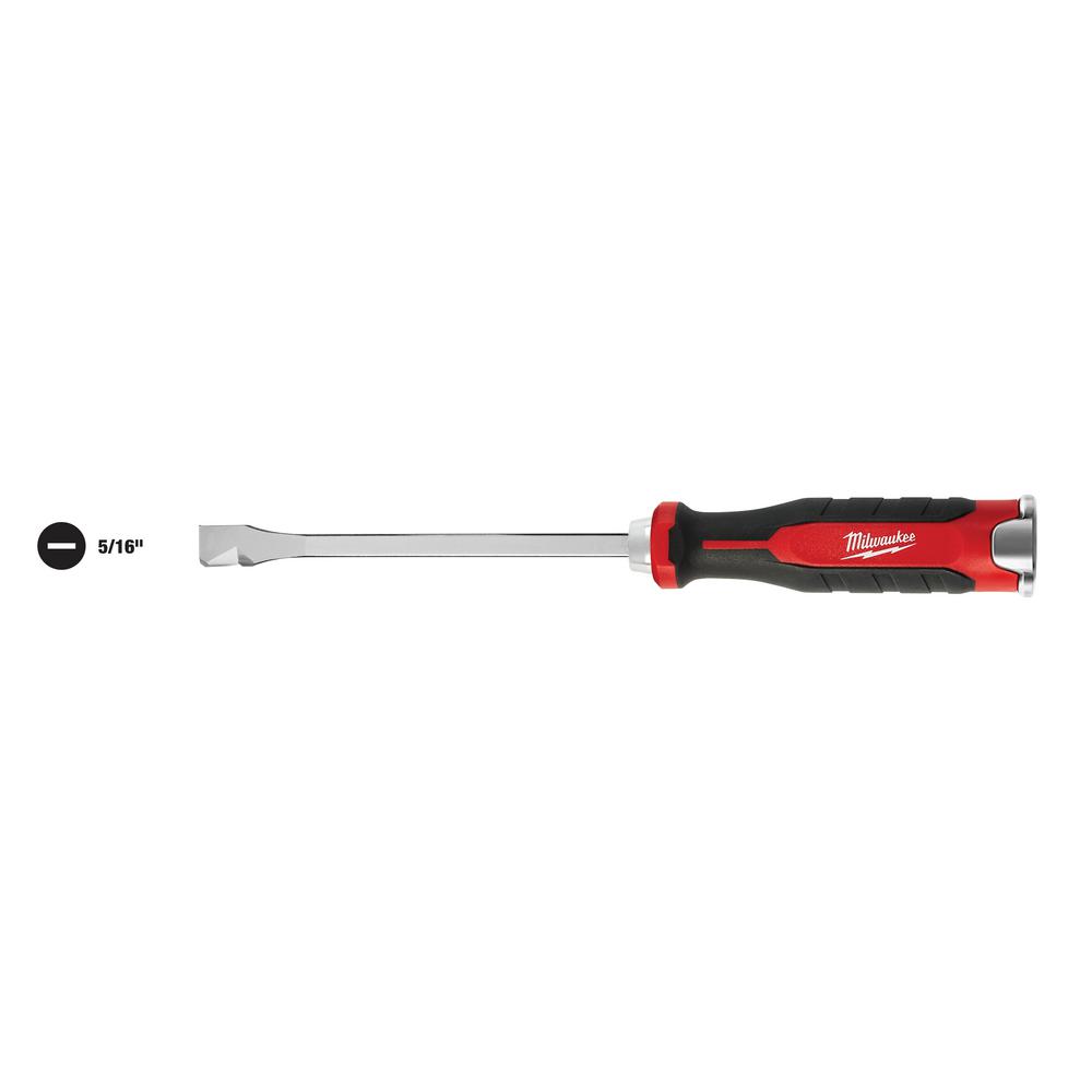 L Slotted Cushion Grip Demolition Screwdriver x 8 in Milwaukee 3//8 in