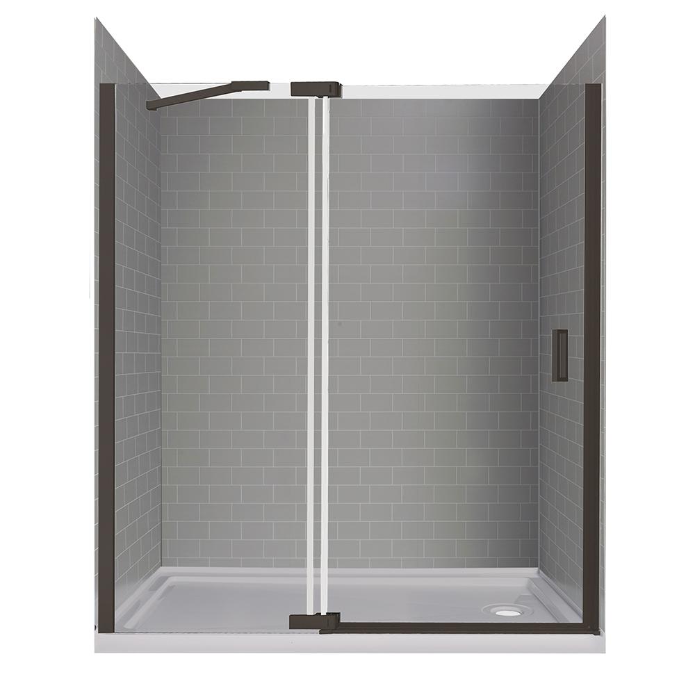 Foremost Lagoon Door and Panel 60 in. x 74 in. Right Drain ...