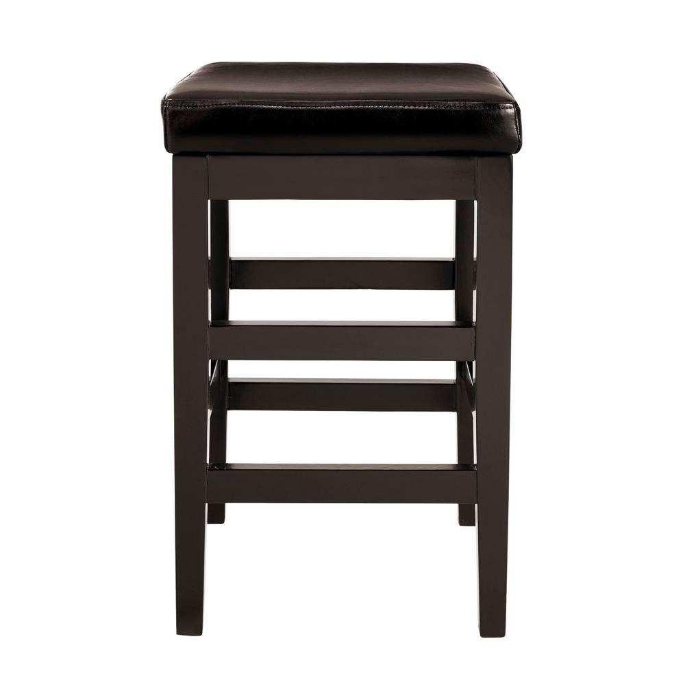 Home Decorators Collection 24 in. Black Cushioned Counter Stool