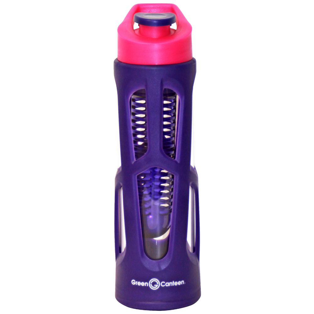 Green Canteen 18 oz. Purple Borosilicate Glass Hydration Bottle with Infuser and... by Green Canteen