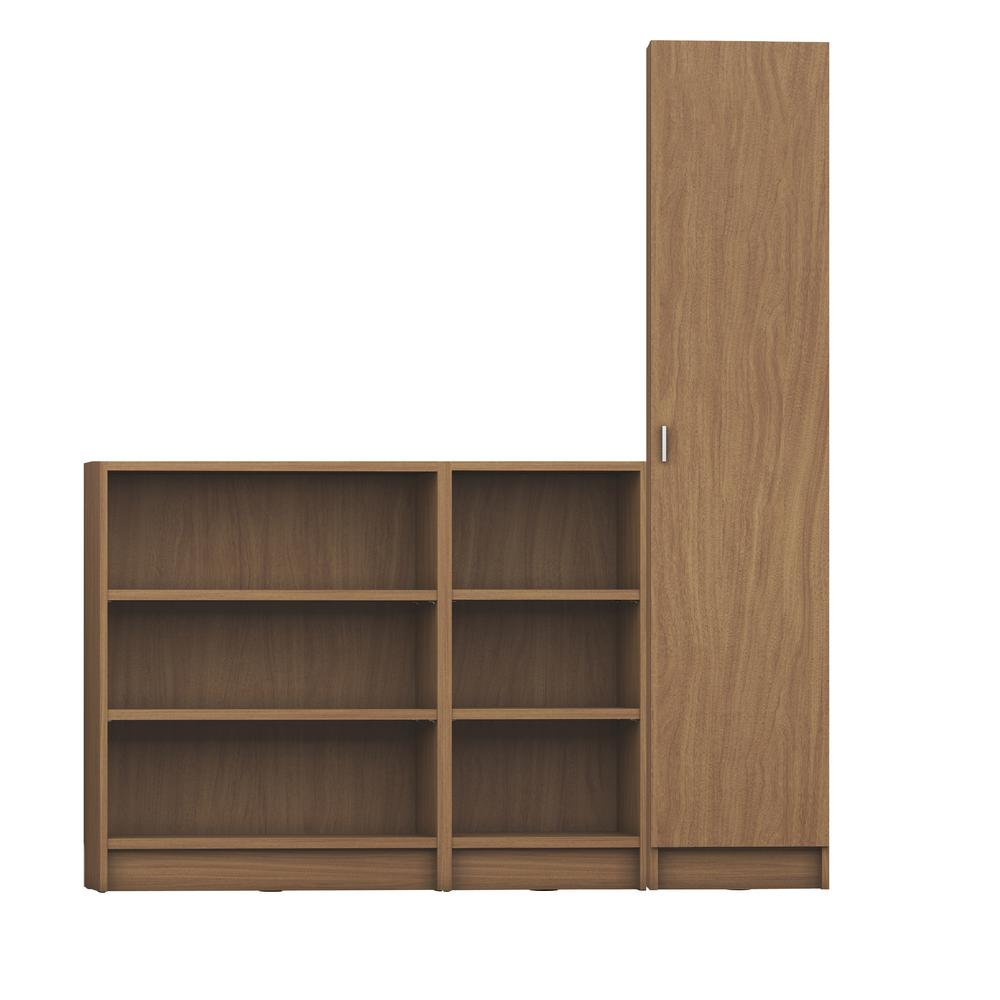 Manhattan Comfort Greenwich 3Piece Maple Cream Bookcase 12Wide and