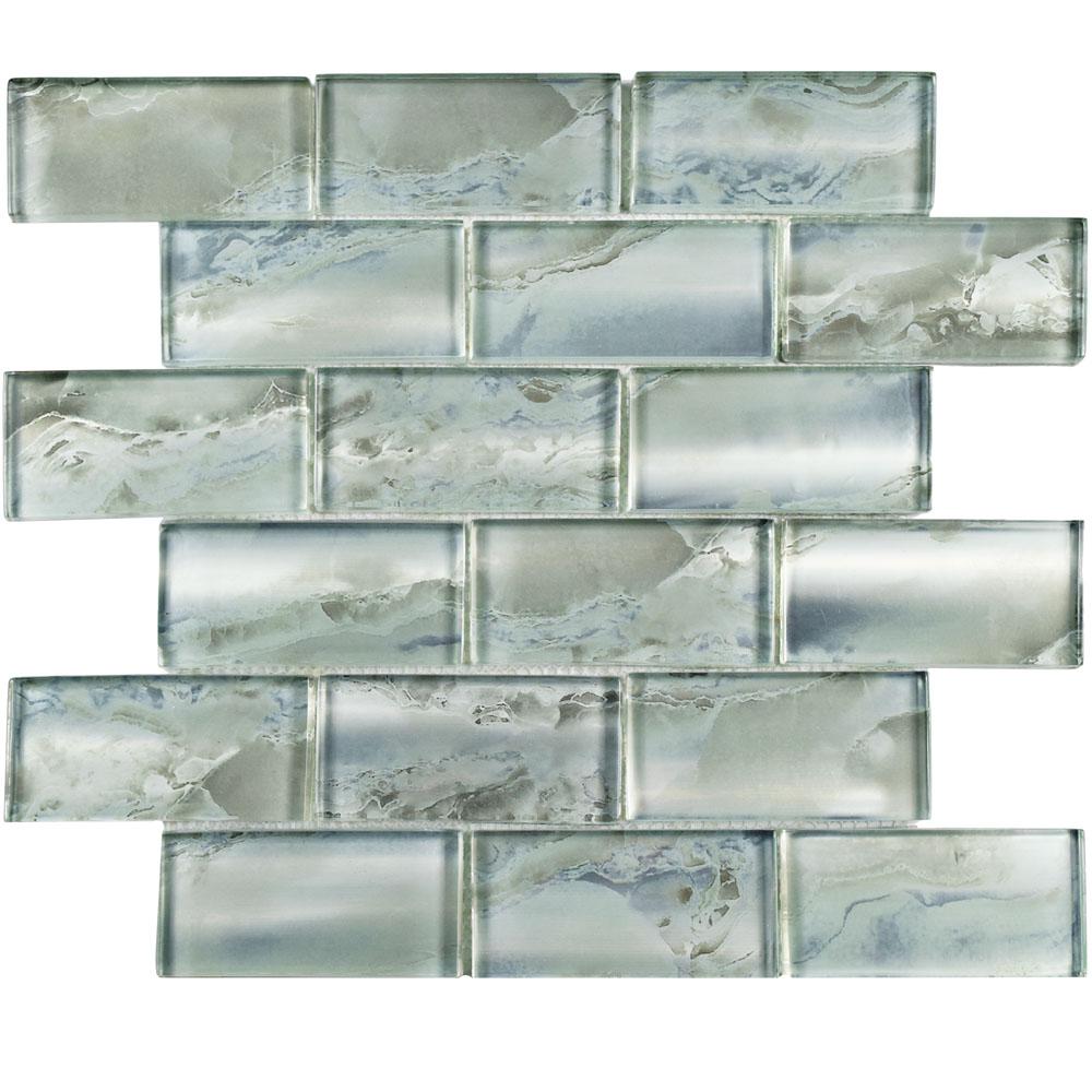 Merola Tile Sterling Super Subway Silver 11 3 4 In X 12 9 Merola Tile Sterling Super Subway Silver 11 3 4 In X 12 9 Mm Gl Mosaic Gfnssssl The Home Depot