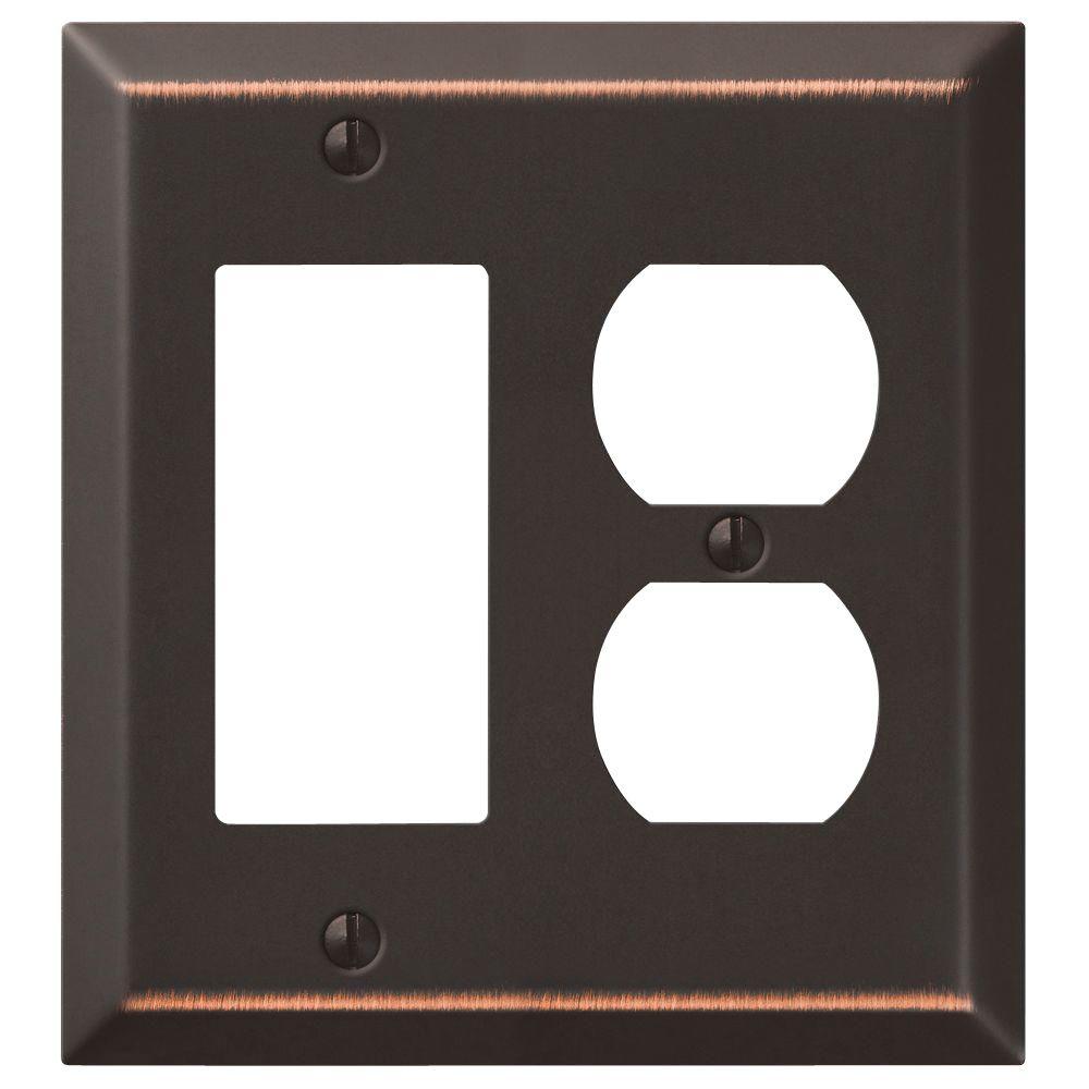 Hampton Bay Century 1 Decora And Duplex Combination Wall Plate Hampton Bay Century 1 Decora And Duplex Combination Wall Plate Aged Bronze