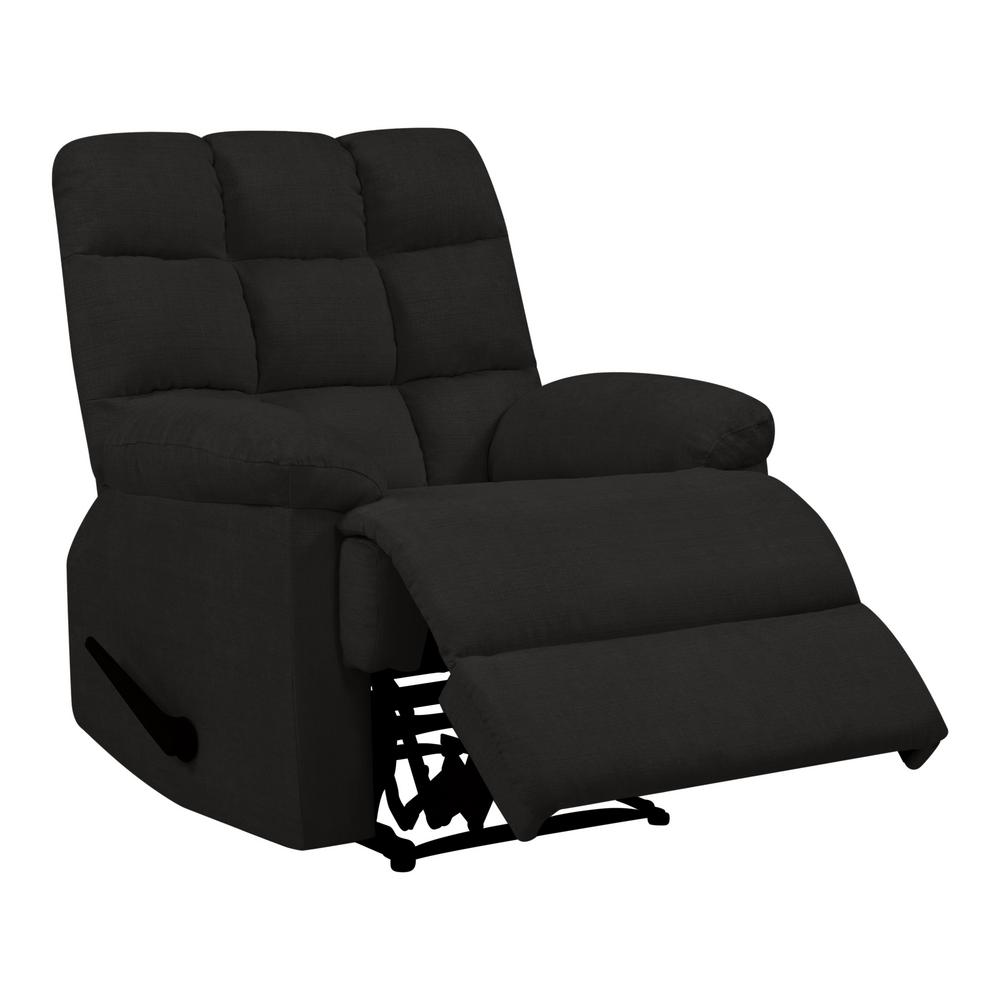 Prolounger Wall Hugger Charcoal Gray Reclining Chair With Biscuit Prolounger Wall Hugger Charcoal Gray Reclining Chair With Biscuit Sch Tufted Back Rcl4 Kct17 Wh The Home Depot
