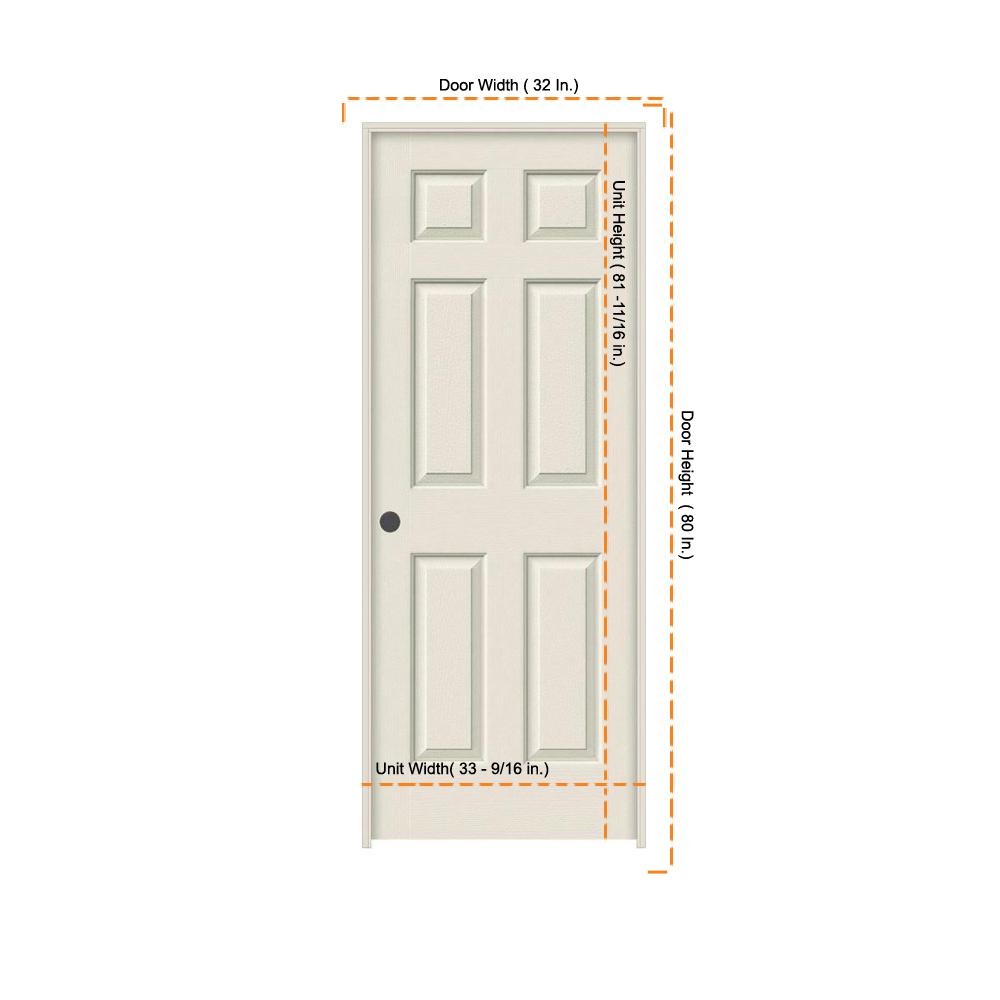 Jeld Wen 32 In X 80 In Colonist Primed Right Hand Textured