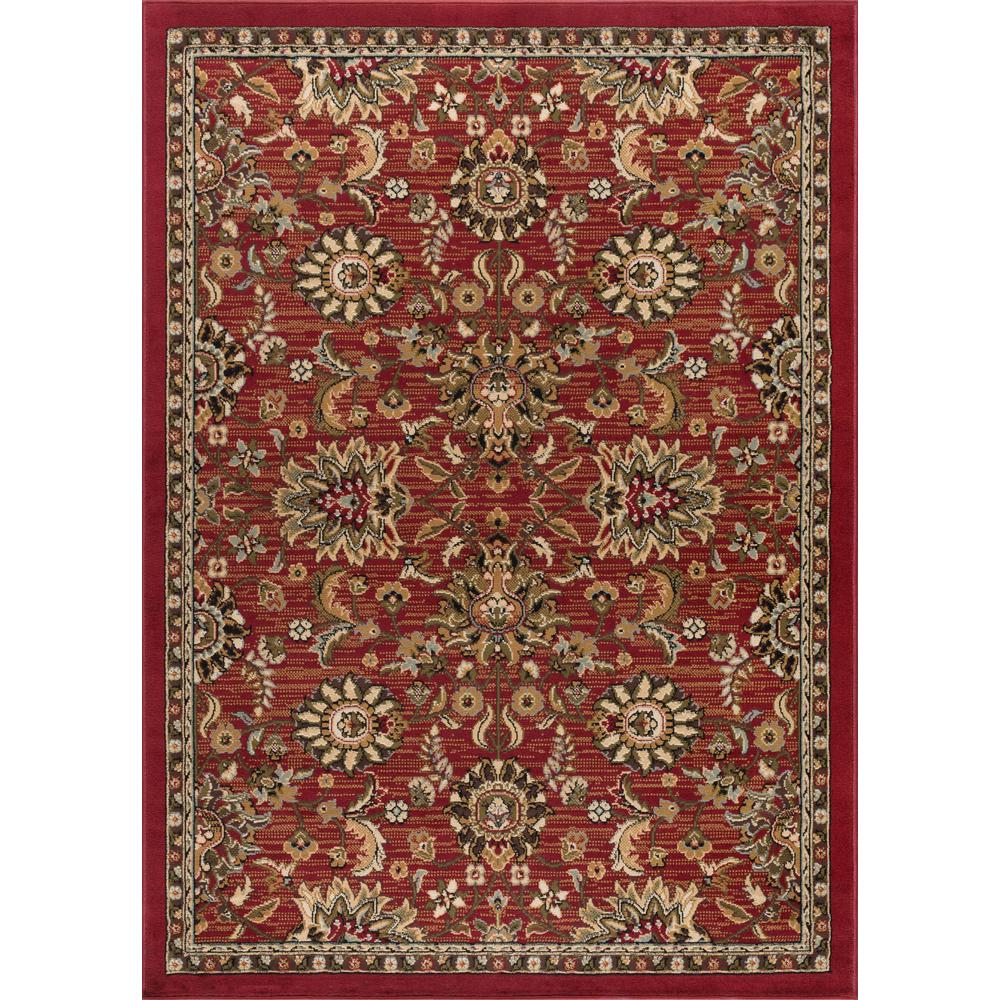 Tayse Rugs Laguna Red 5 ft. x 7 ft. Transitional Area Rug4590 Red 5x7