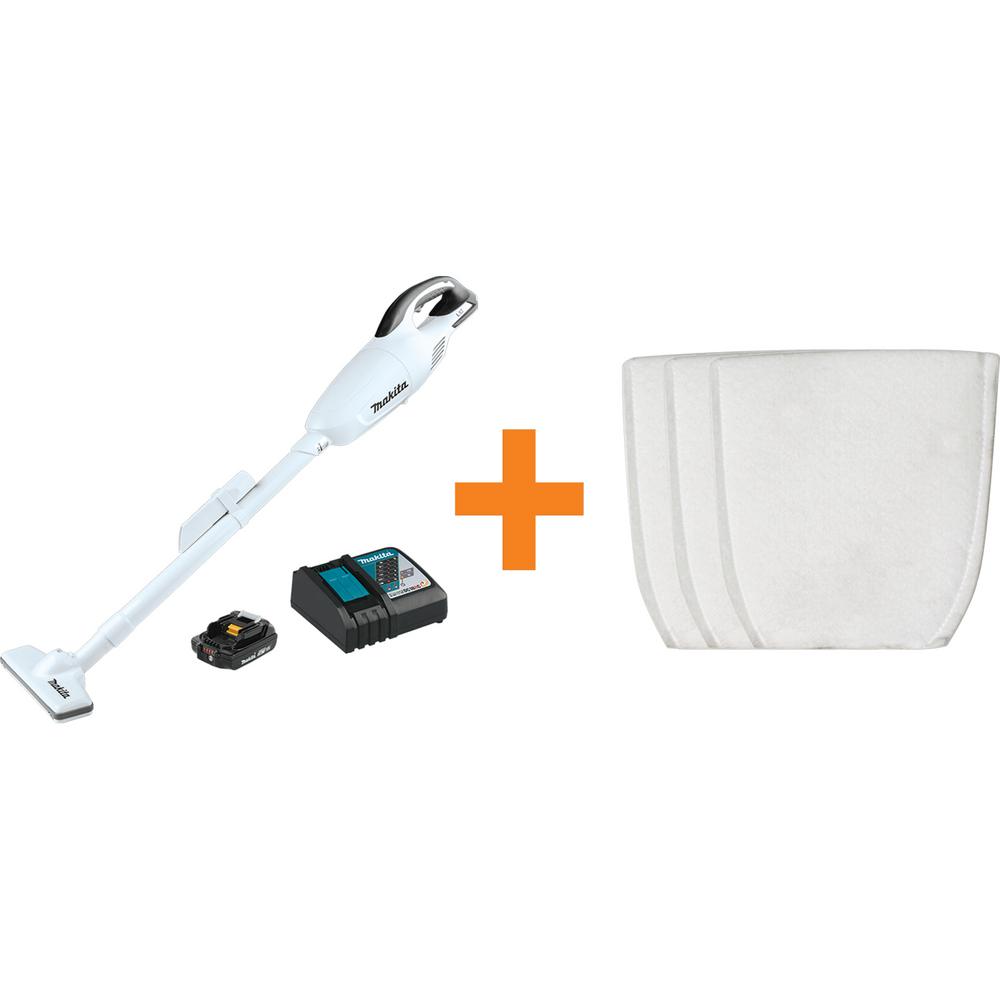 Makita 18Volt LXT LithiumIon Compact Cordless Handheld Vacuum Kit, 2.