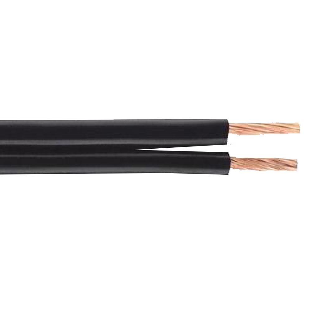 1000 Ft 12 Gauge 2 Conductor Stranded Bare Copper Black Direct Burial Landscape Lighting Wire 1000 Ft