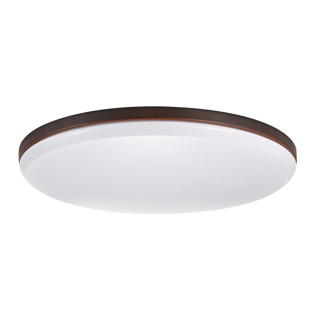 Globe Electric Ellington 28 Watt Dark Bronze Integrated Led Ceiling Flush Mount