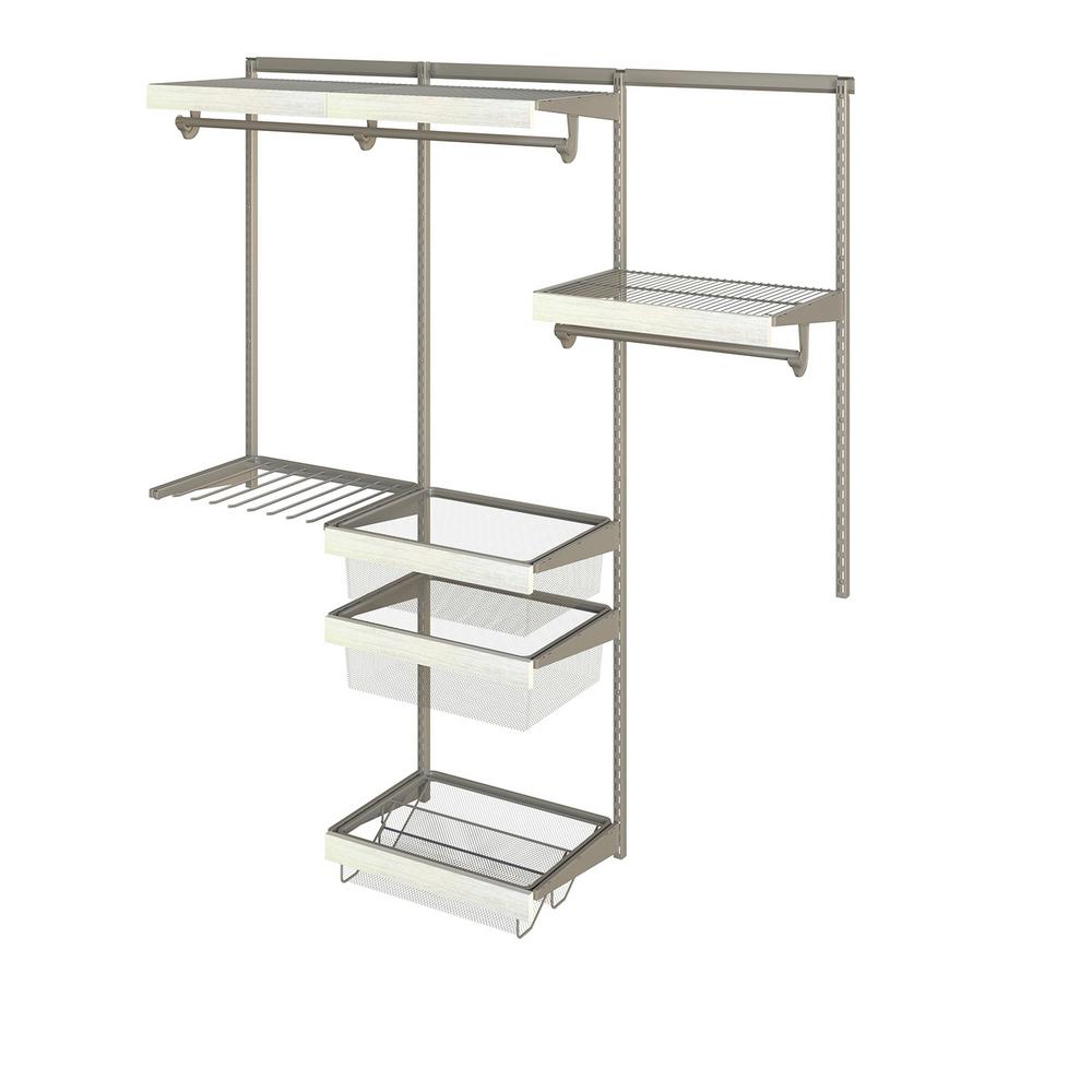 Closet Culture 16 In. X 72 In. W X 78 In. H Wire Closet System With 3 ...