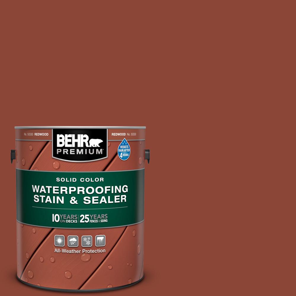 BEHR Premium 1 gal. SC330 Redwood Solid Color Waterproofing Exterior