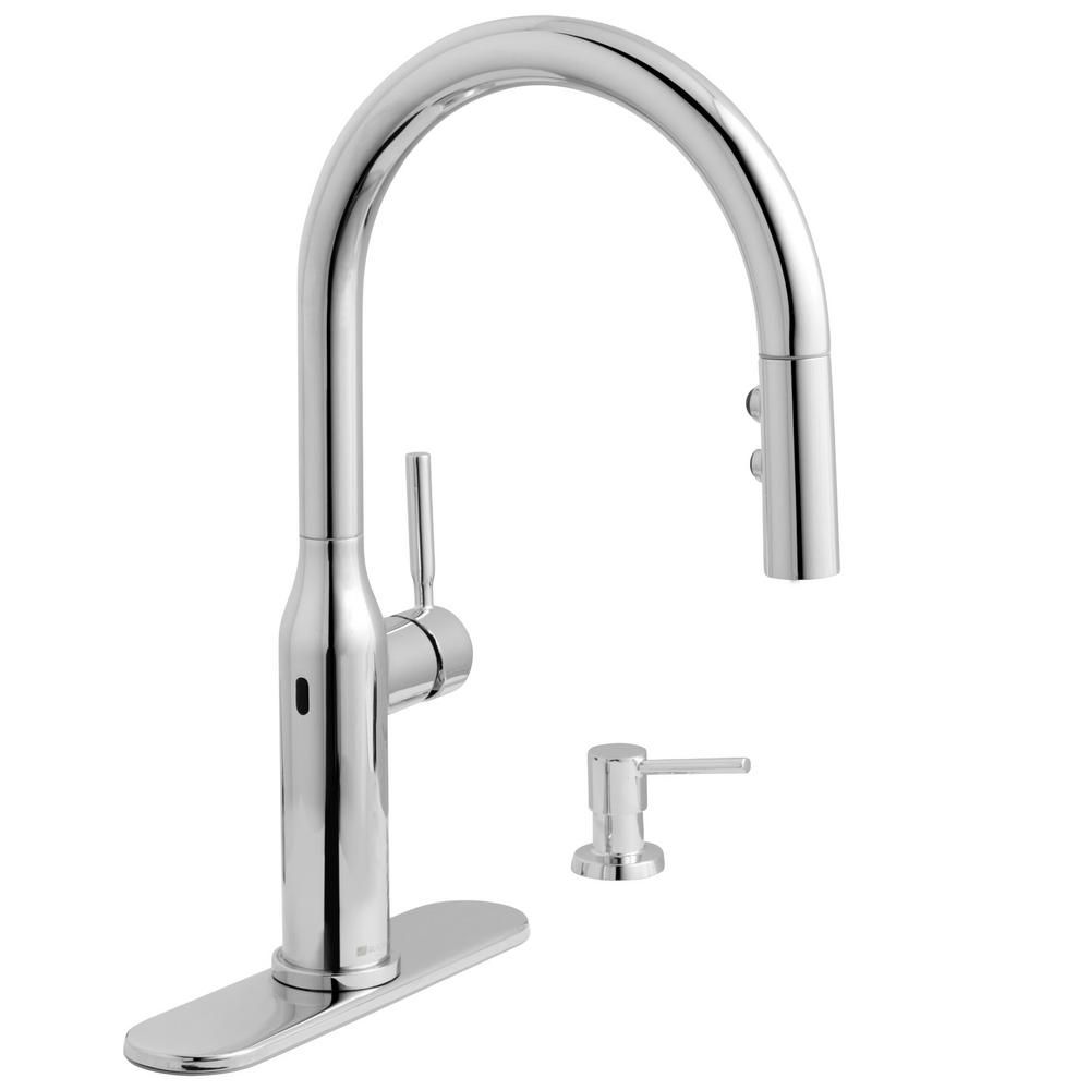 Glacier Bay Upson Single-Handle Touchless Pull-Down ...