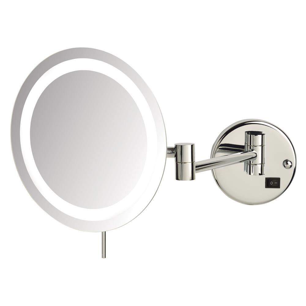 Sharper Image 10 in. x 11 in. Single LED Lighted Wall MirrorJRT718CL The Home Depot