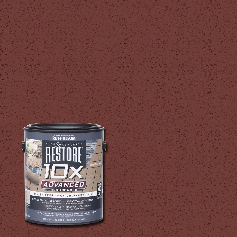 Rust-Oleum Restore 1 gal. 10X Advanced Navajo Red Deck and Concrete ...