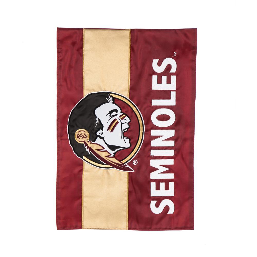 Evergreen 1 Ft X 2 Florida State University Embellished Garden Flag