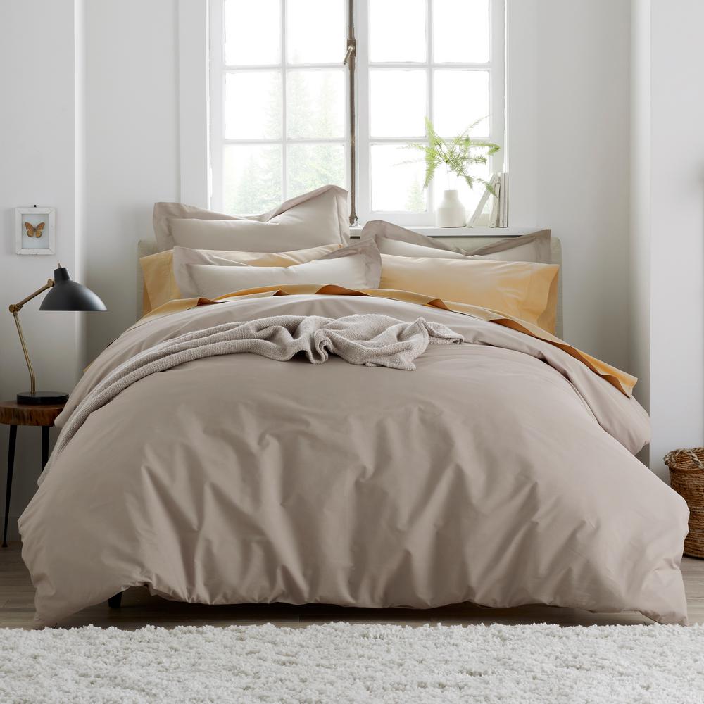 The Company Store Company Cotton Linen Solid Percale Twin Duvet