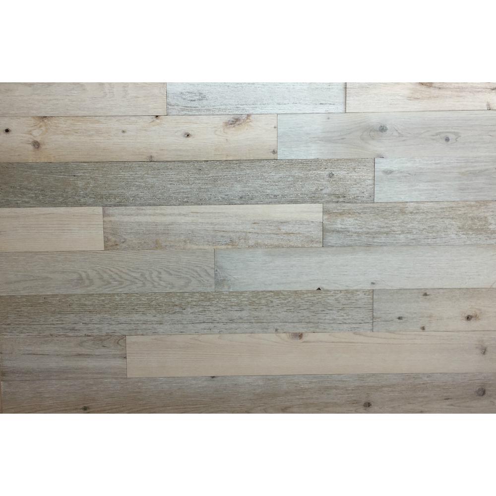 White Wood Wall Paneling Lumber Composites The Home Depot Coastal White 3 In L And Stick Wall Lique Panels 20 Sq Ft