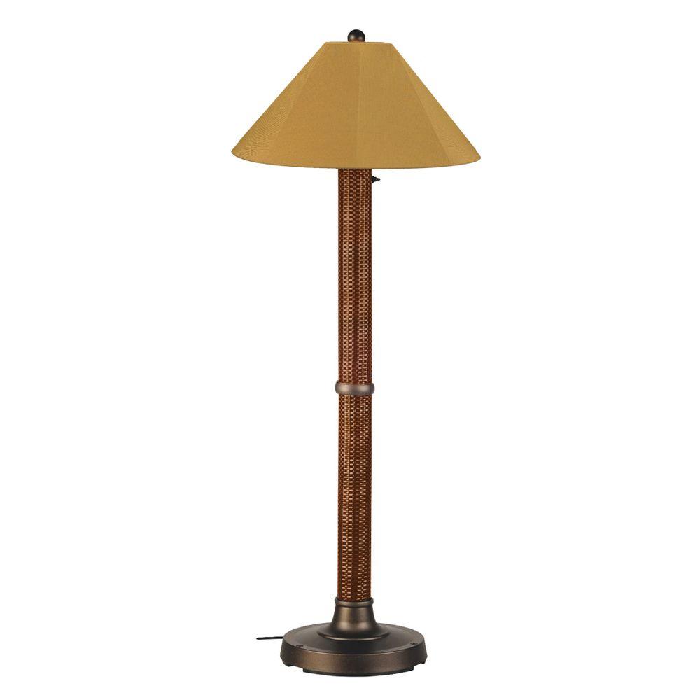 Patio Living Concepts Bahama Weave 60 In Red Castango Floor Lamp Patio Living Concepts Bahama Weave 60 In Red Castango Floor Lamp With Brass Shade