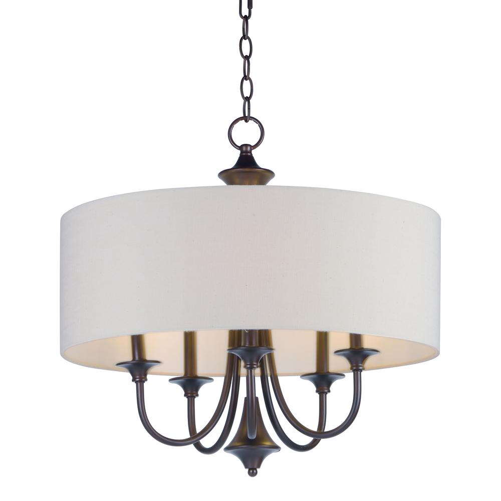 Maxim Lighting Bongo 5 Light Oil Rubbed Adjule Bronze With White Fabric Shade Pendant Maxim Lighting Bongo 5 Light Oil Rubbed Adjule Bronze With White Fabric Shade Pendant