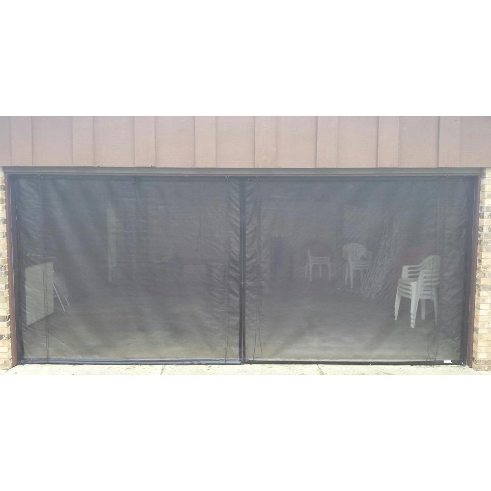 Fresh Air Screens 10 ft. x 7 ft. 2Zipper Garage Door Screen1231C107
